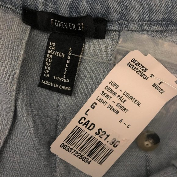 New Classic Simple Preppy Blue Jean Skirt - Picture 4 of 5